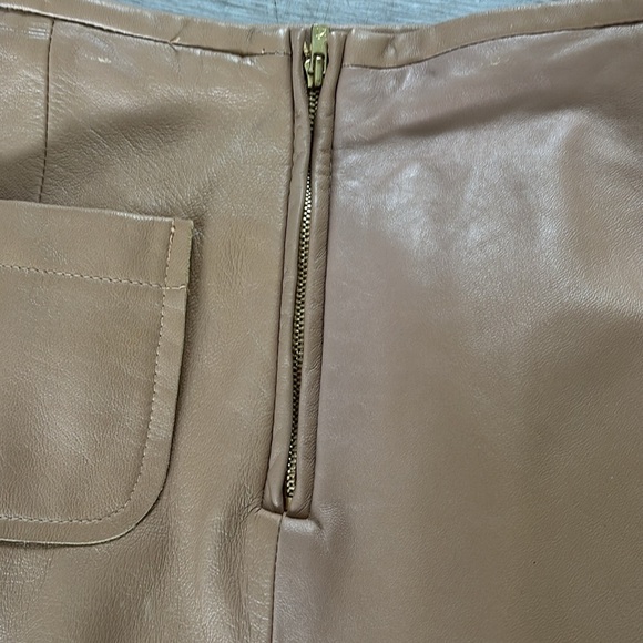 Tan Leather Women's Skirt - Picture 7 of 10